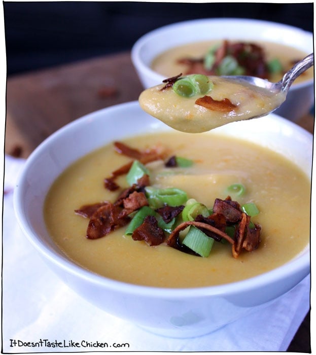 What is a quick recipe for potato soup?