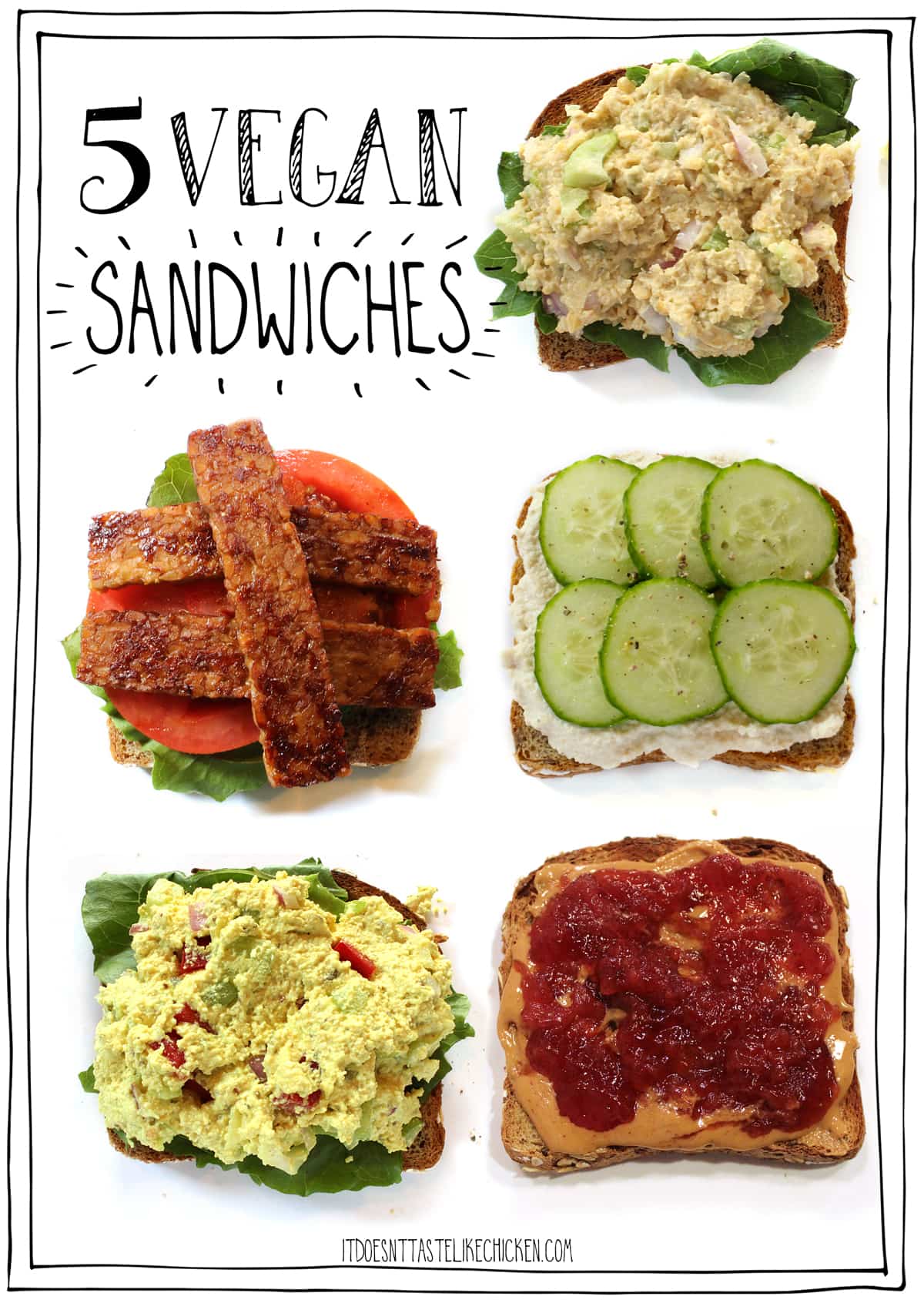 5 Vegan Sandwiches vegan recipes