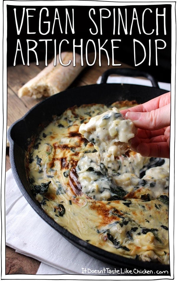 Vegan Spinach Artichoke Dip. One of the most popular vegan recipes of 2015!