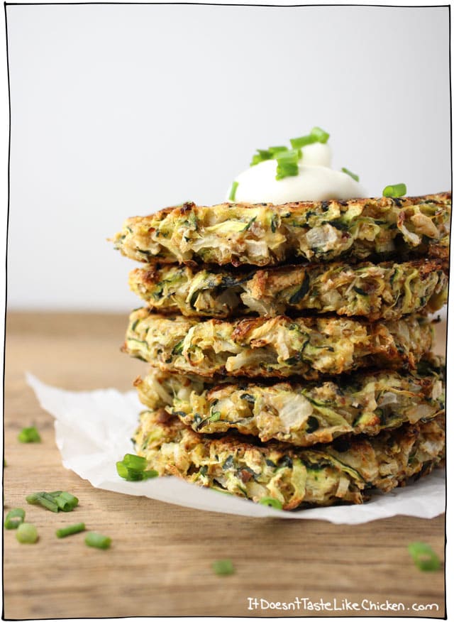 oven-baked-vegan-zucchini-fritters