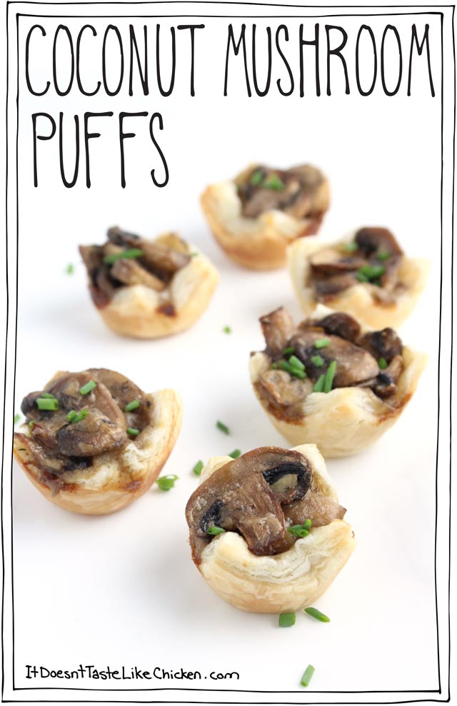 A delicate little appetizer, these mushroom puffs will make your vegan brunch extra fancy.