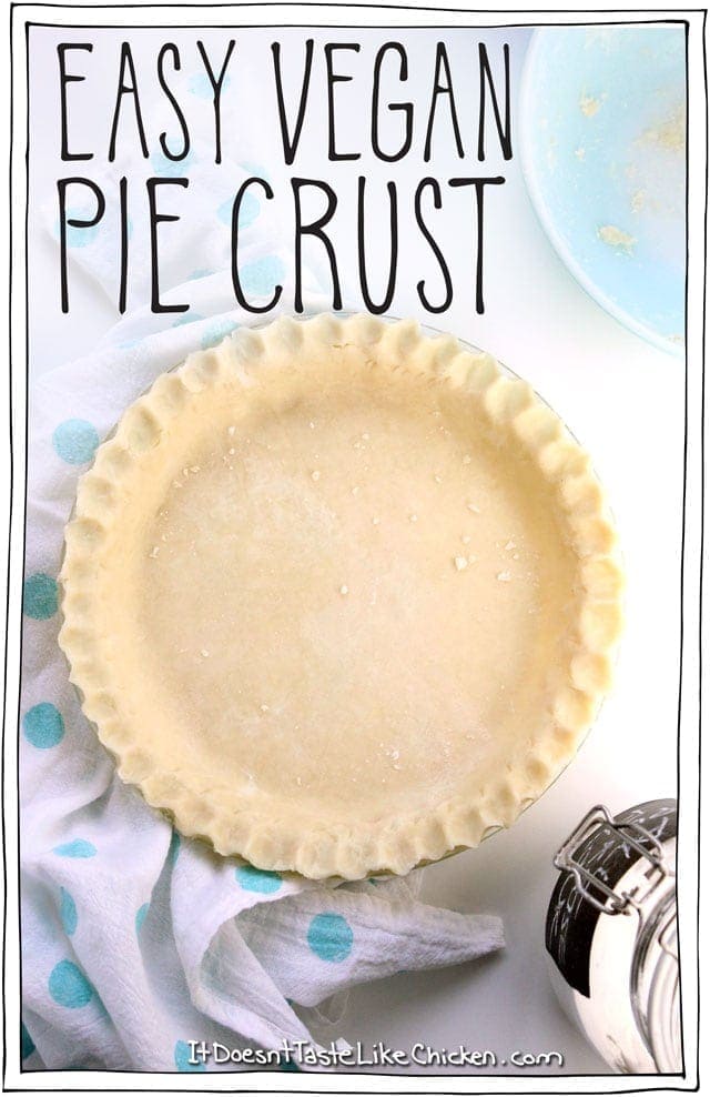 Easy Vegan Pie Crust! Based on my Nana's recipe, there are two family secrets that hep you make the perfect crust every time. Quick and easy!