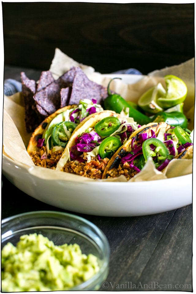 25 Game-Changing Vegan Taco Recipes. Bring on Taco Tuesday! Everything from quick and easy, crispy and chewy, breakfast or dinner, all dairy-free, egg-free, and vegetarian. #itdoesnttastelikechicken