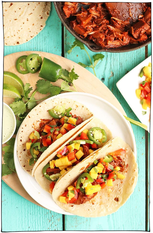 25 Game-Changing Vegan Taco Recipes. Bring on Taco Tuesday! Everything from quick and easy, crispy and chewy, breakfast or dinner, all dairy-free, egg-free, and vegetarian. #itdoesnttastelikechicken
