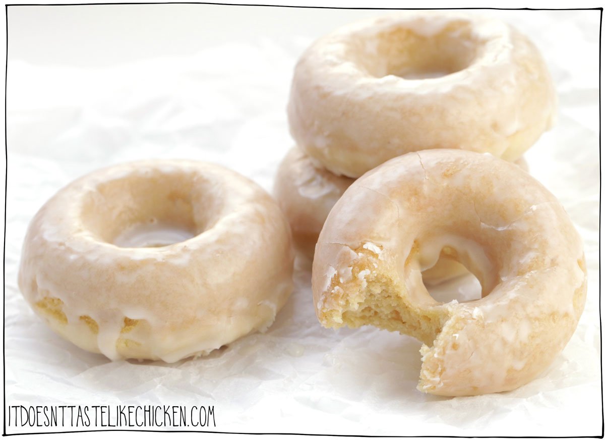 So fluffy and light yet decadent and sweet, Easy Vegan Glazed Donuts are just 10 ingredients and take less than 30 minutes to make. These sugary flavour bombs are an explosion of sweet, melt in your mouth deliciousness with every bite that will have you reaching for another one before you're done your first! 