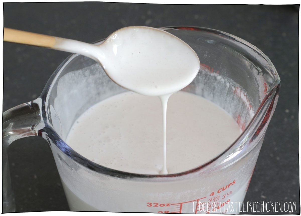 Make sure your starch batter is nice and thin!