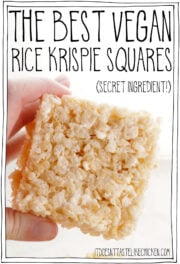 the best vegan rice krispie treats recipe squares crispy secret ingredient » Healthy Vegetarian Recipes