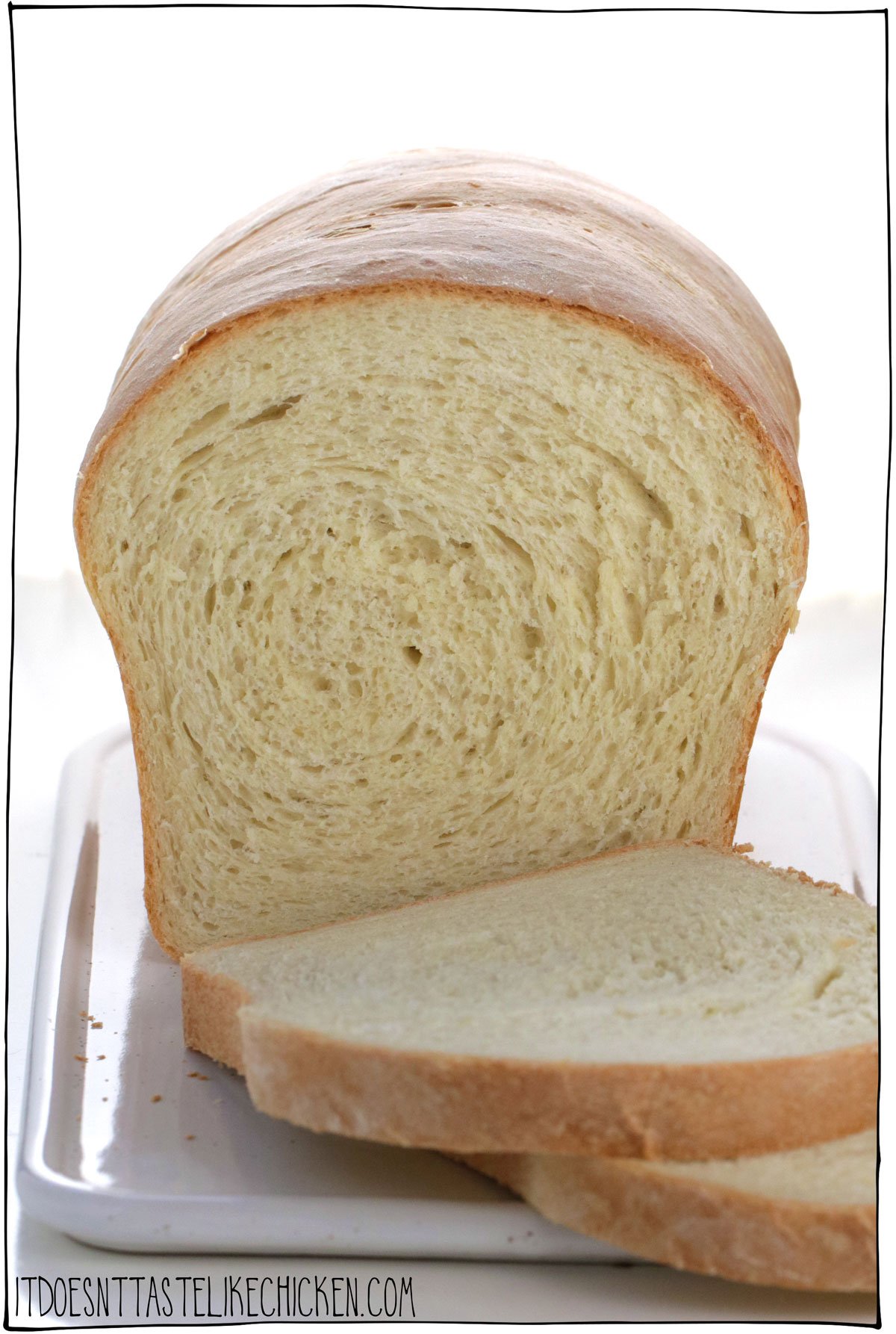 Perfectly fluffy, tender, and strong enough to hold your sandwich toppings. Learn how to make the best vegan sandwich bread from scratch with just 7 simple ingredients that you likely already have in your pantry. I include step-by-step photos to guide you. #itdeosnttastelikechicken #veganrecipes #bread