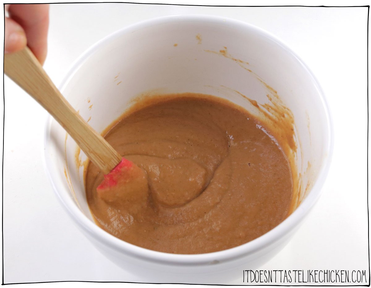 Make the peanut sauce.