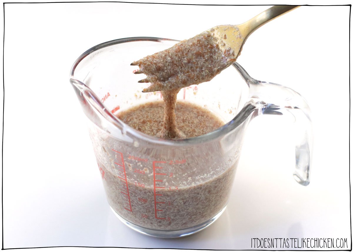 mix the water and flax to make a flax egg
