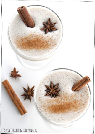 Easy Vegan Oat Nog • It Doesn't Taste Like Chicken