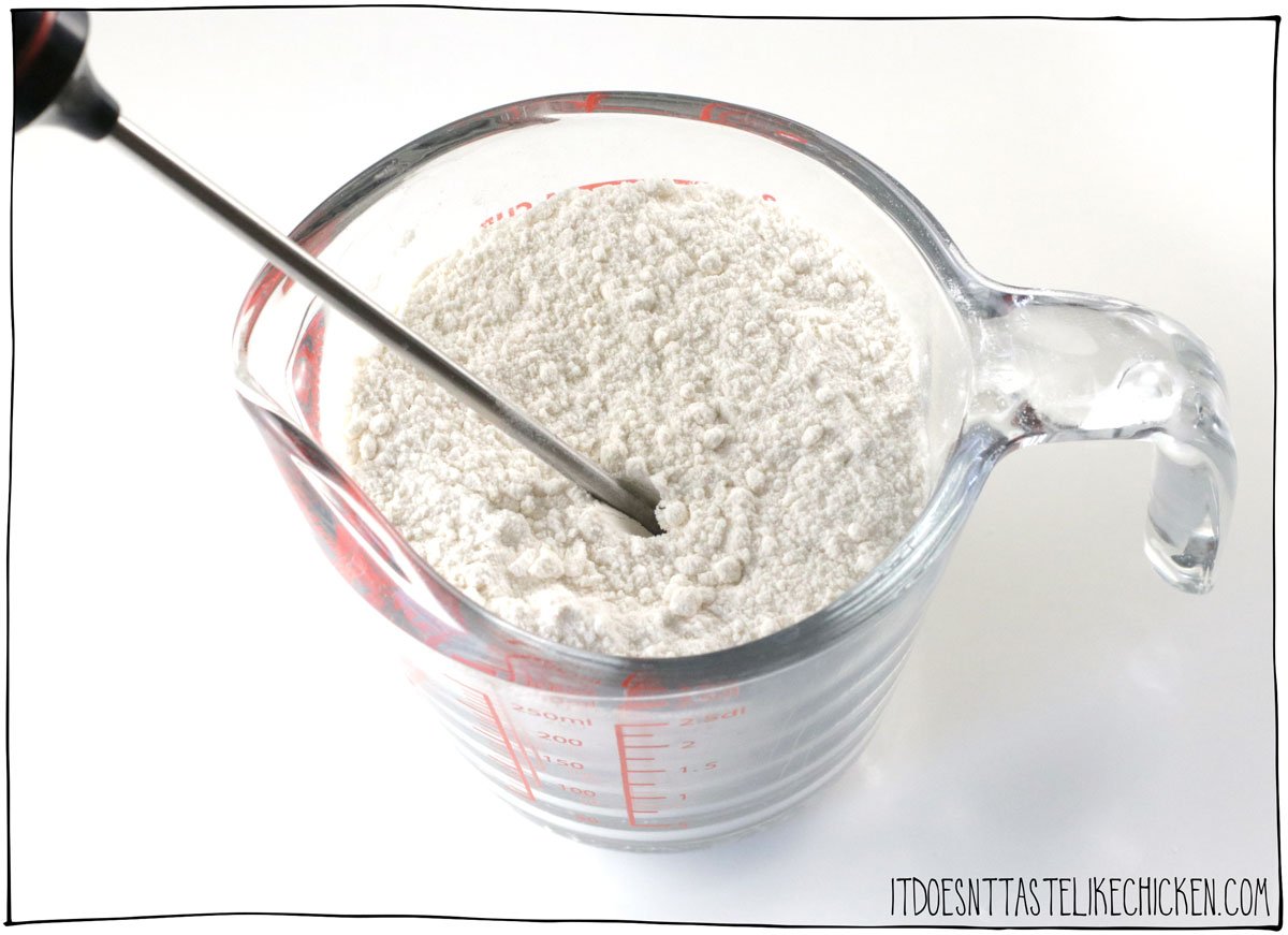 Heat the flour in the microwave