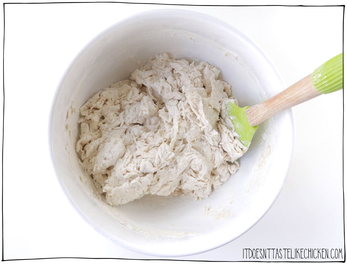 Add flour, vegan butter and salt and mix to make a shaggy dough