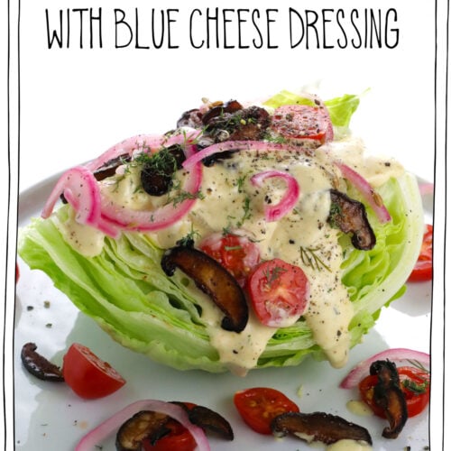Vegan Wedge Salad with Blue Cheese Dressing Vegan Wedge Salad with Blue Cheese Dressing
