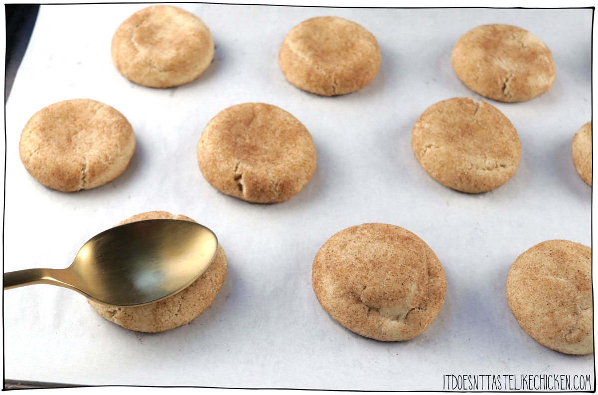 Once baked, flatten them a little with a spoon.