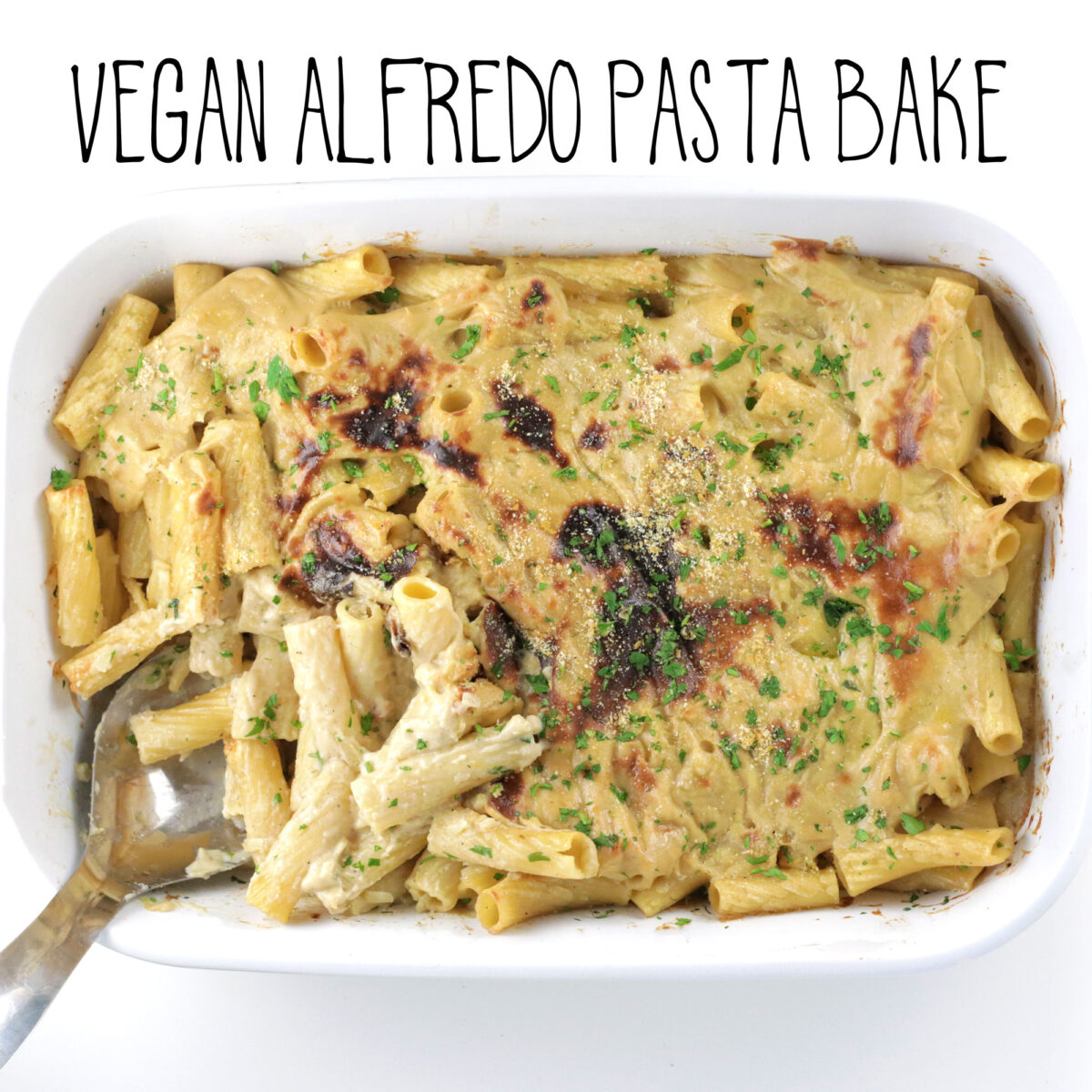 Vegan Alfredo Pasta Bake