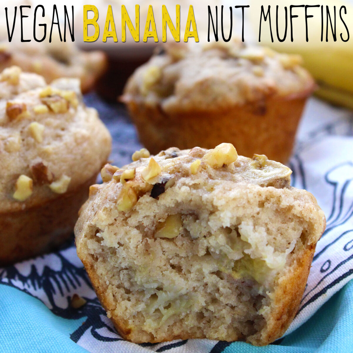 vegan muffin recipe - banana nut