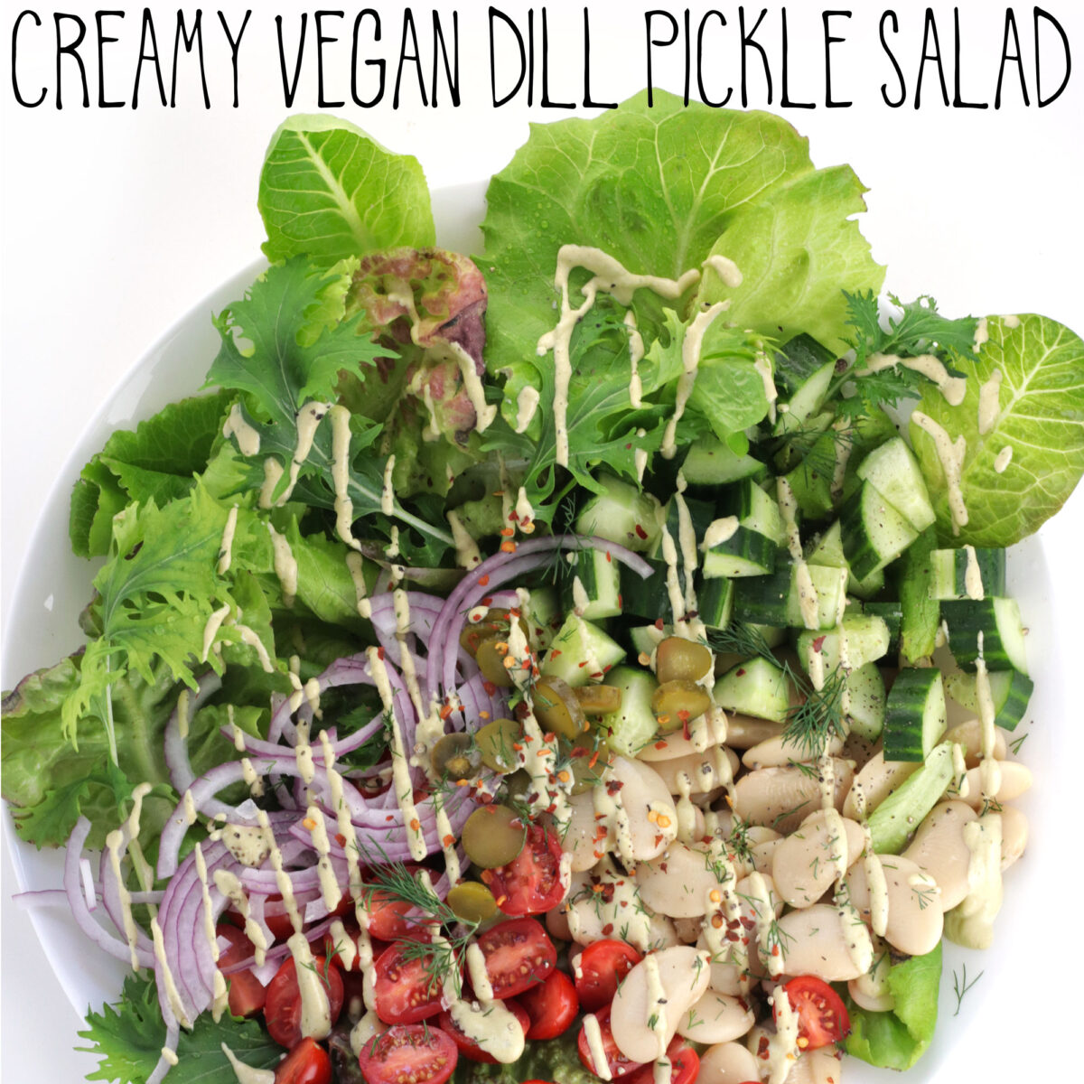 Creamy Vegan Dill Pickle Salad
