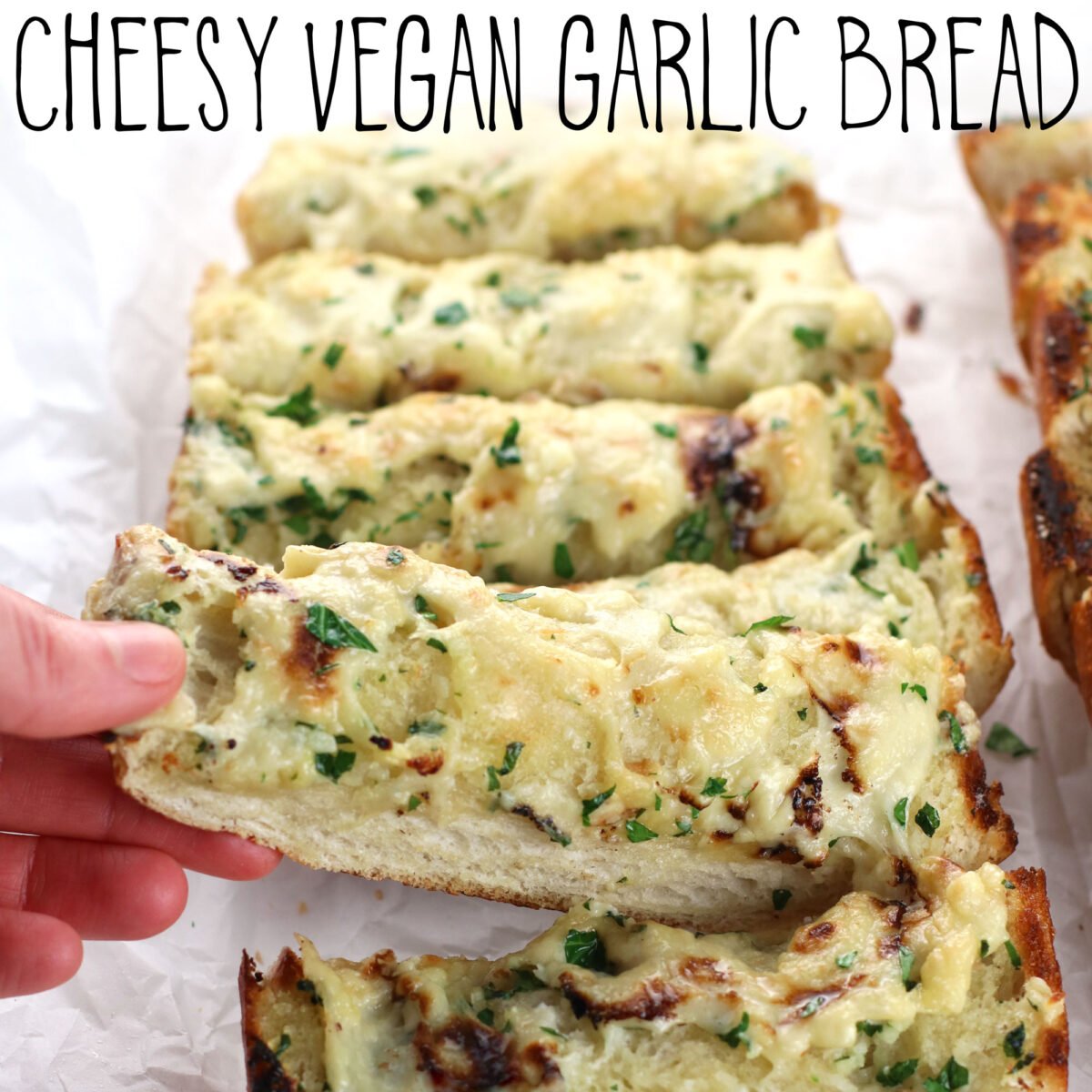 Cheesy Vegan Garlic Bread