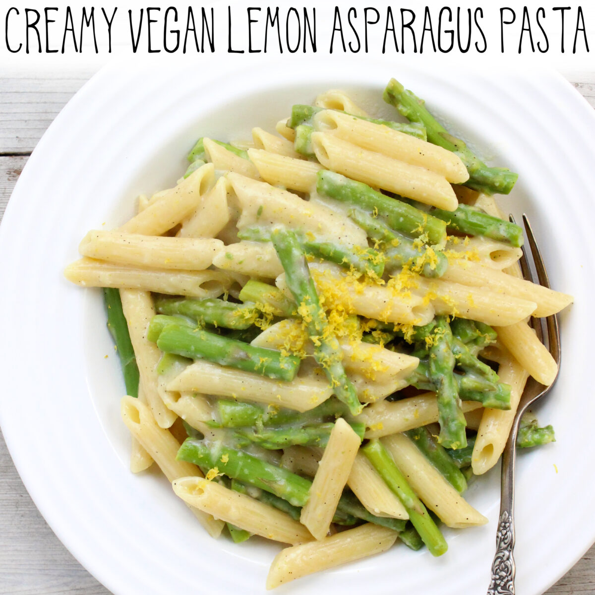 Creamy Vegan Lemon Asparagus Pasta