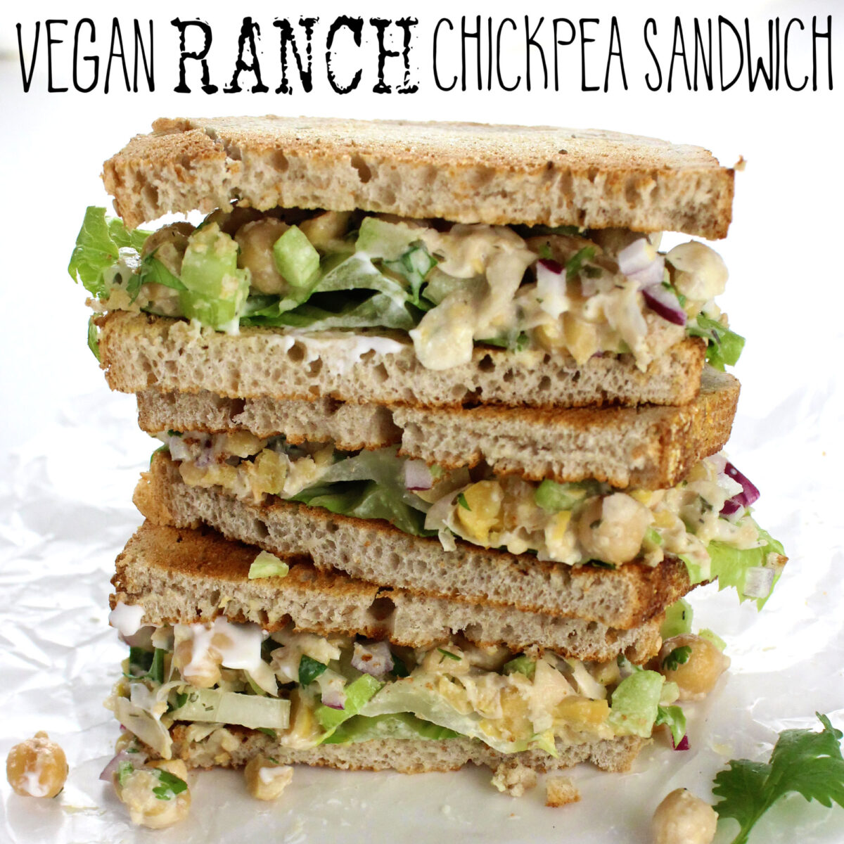 Vegan Ranch Chickpea Sandwich