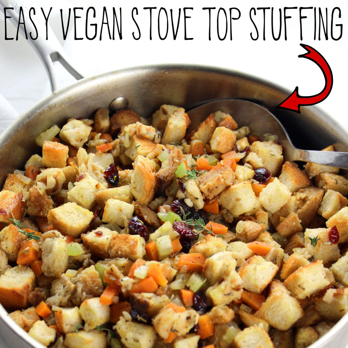 Easy Vegan Stove Top Stuffing