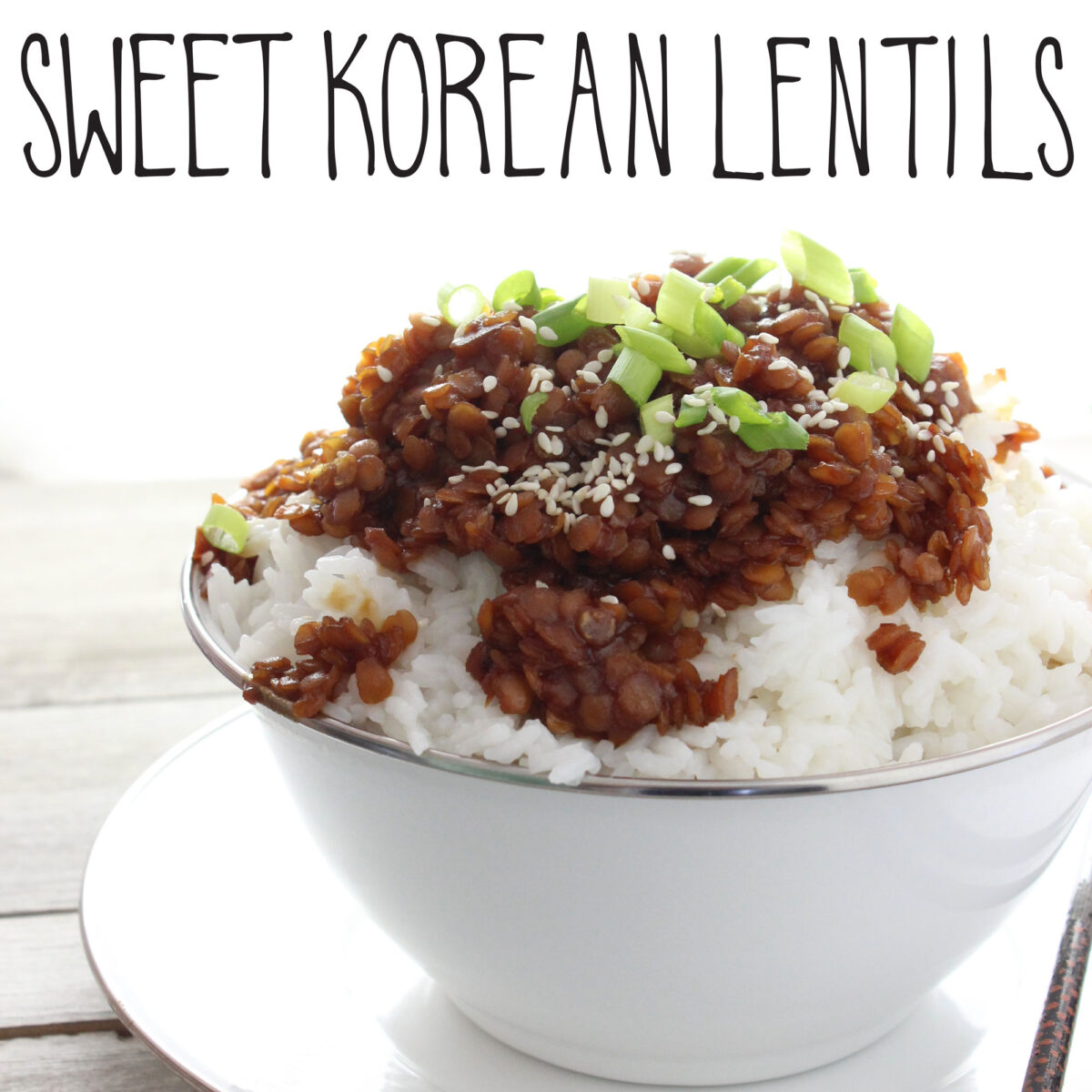 Sweet Korean Lentils
