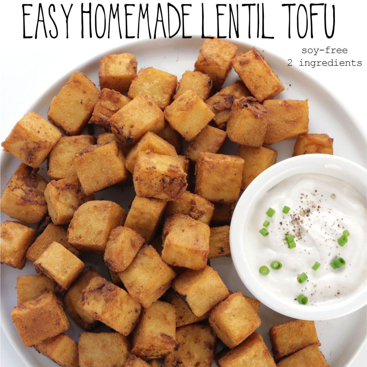 Easy Homemade Lentil Tofu (Soy-Free, 2 Ingredients)