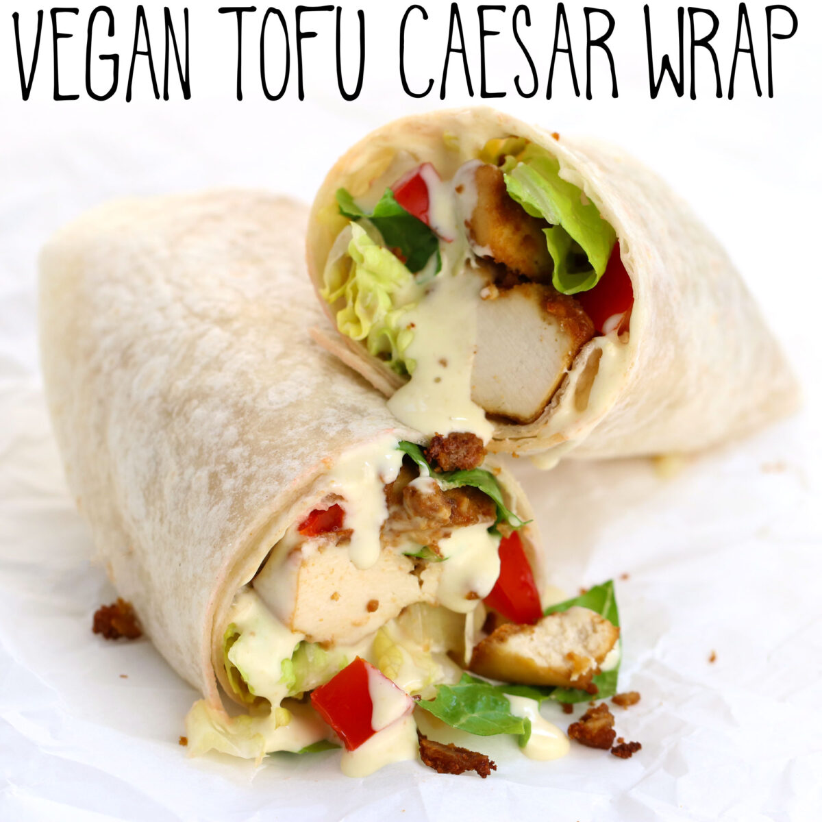 Vegan Tofu Caesar Wrap