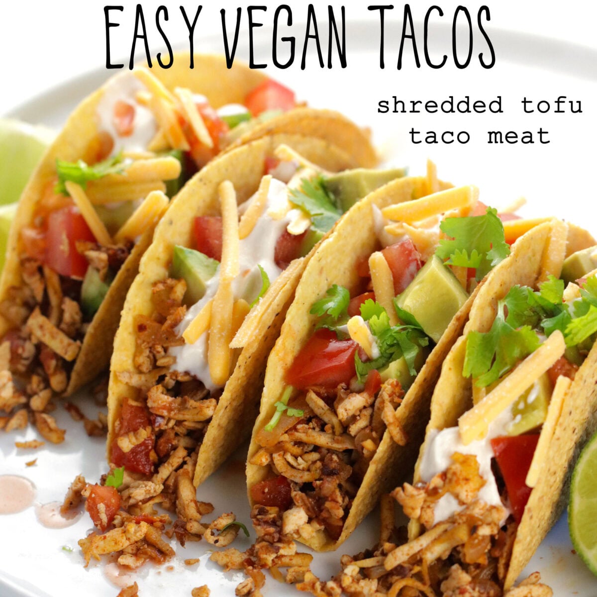 Easy Vegan Tacos: Shredded Tofu Taco Meat