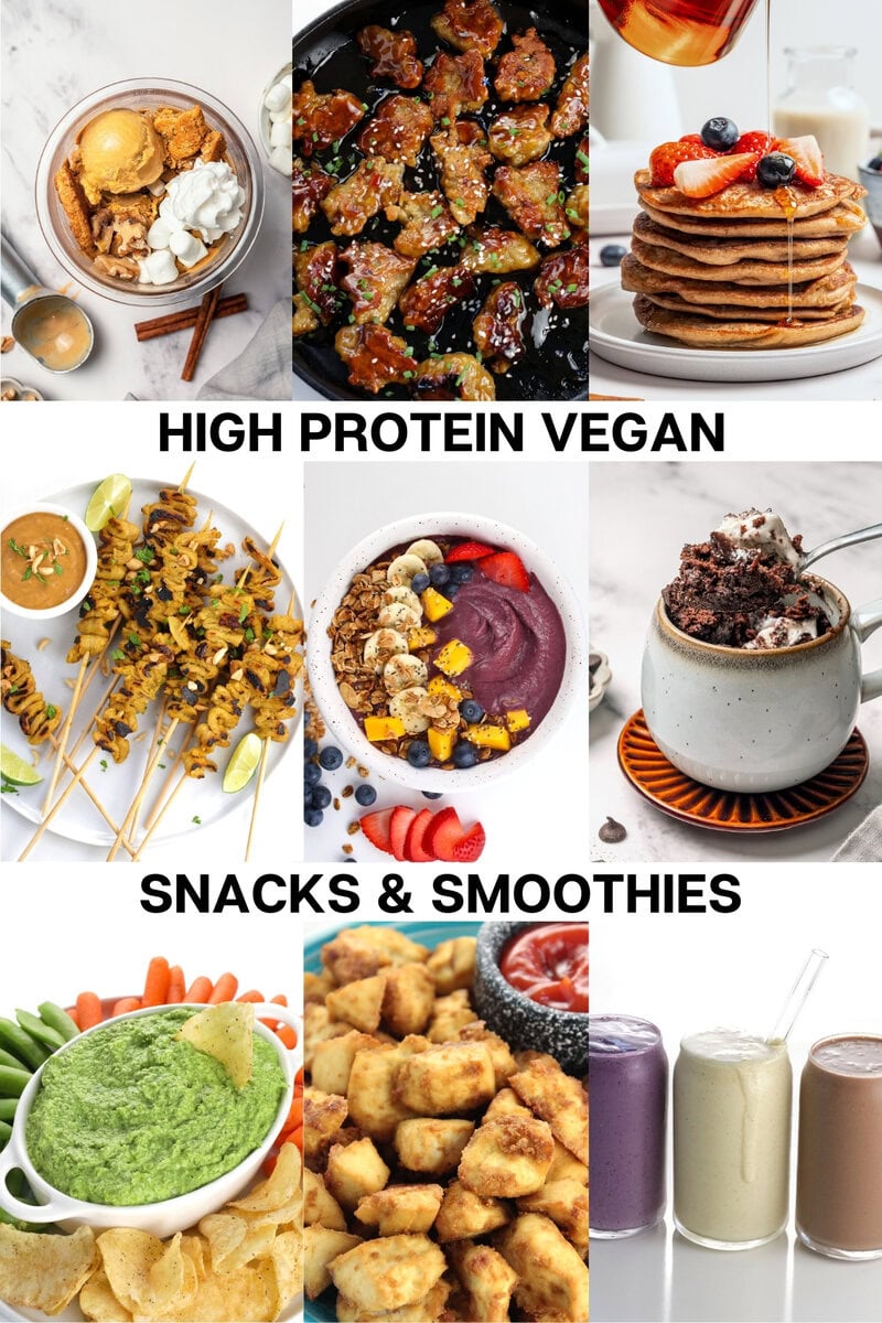 HIGH PROTEIN VEGAN SNACKS AND SMOOTHIES - Feature Image