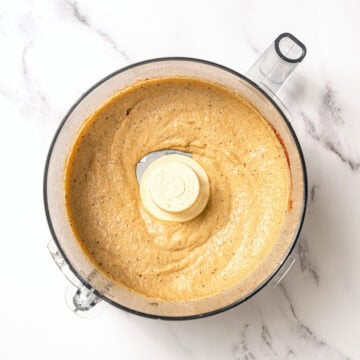 Baba ganoush in food processor.